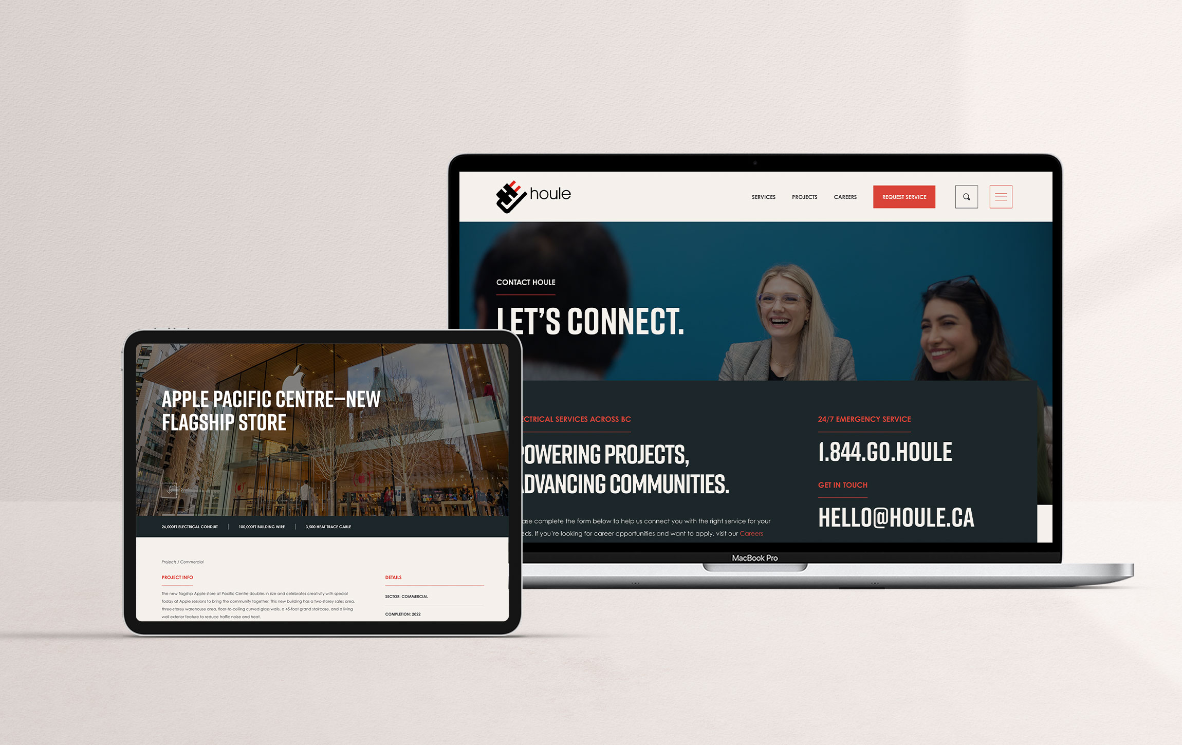 Houle Electric website redesign by Studiothink