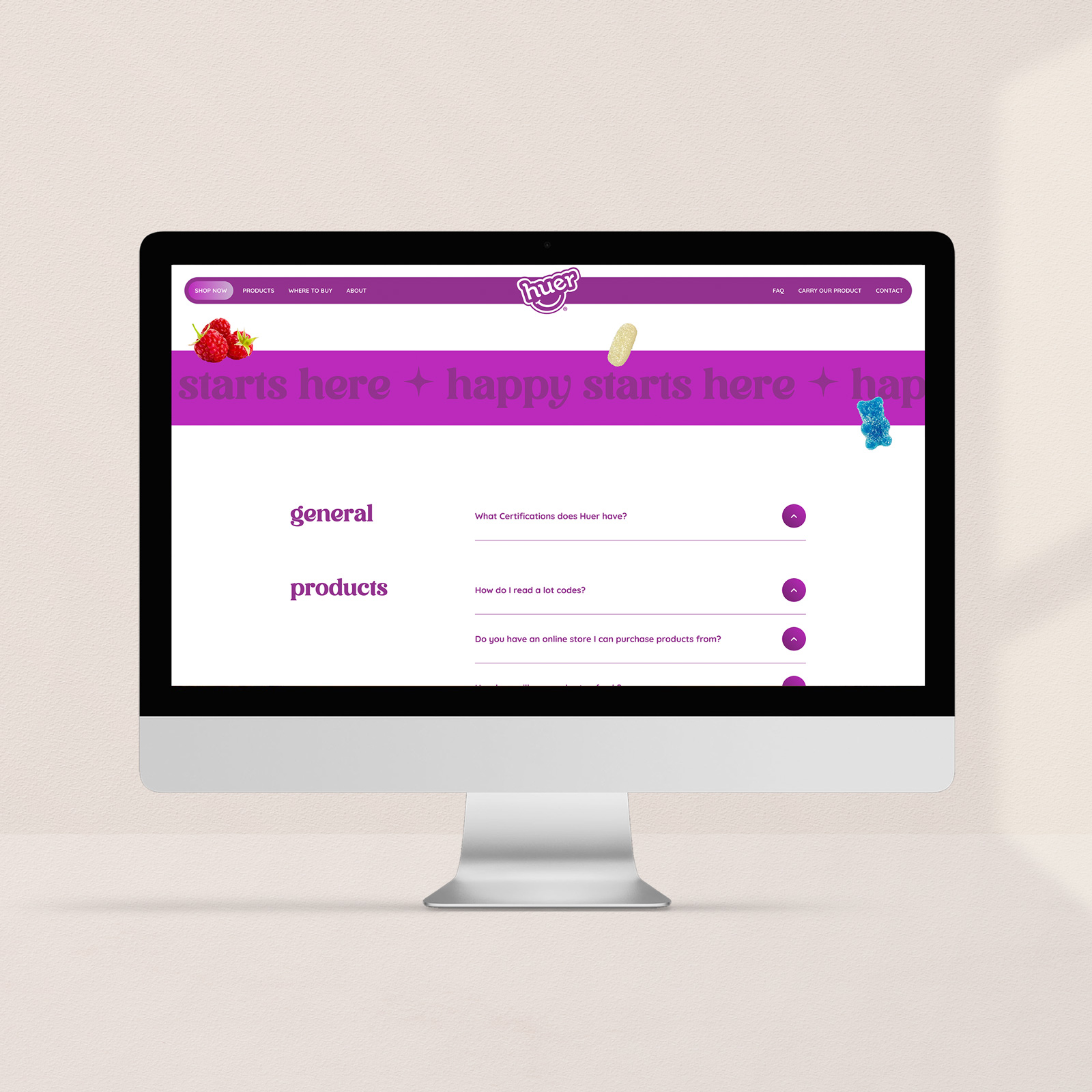 B2B food manufacturer website design and development