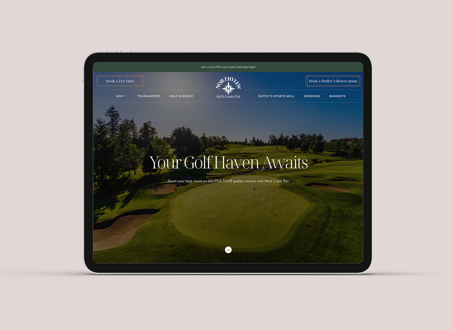 Golf and Country Club Website Design and Development by Studiothink